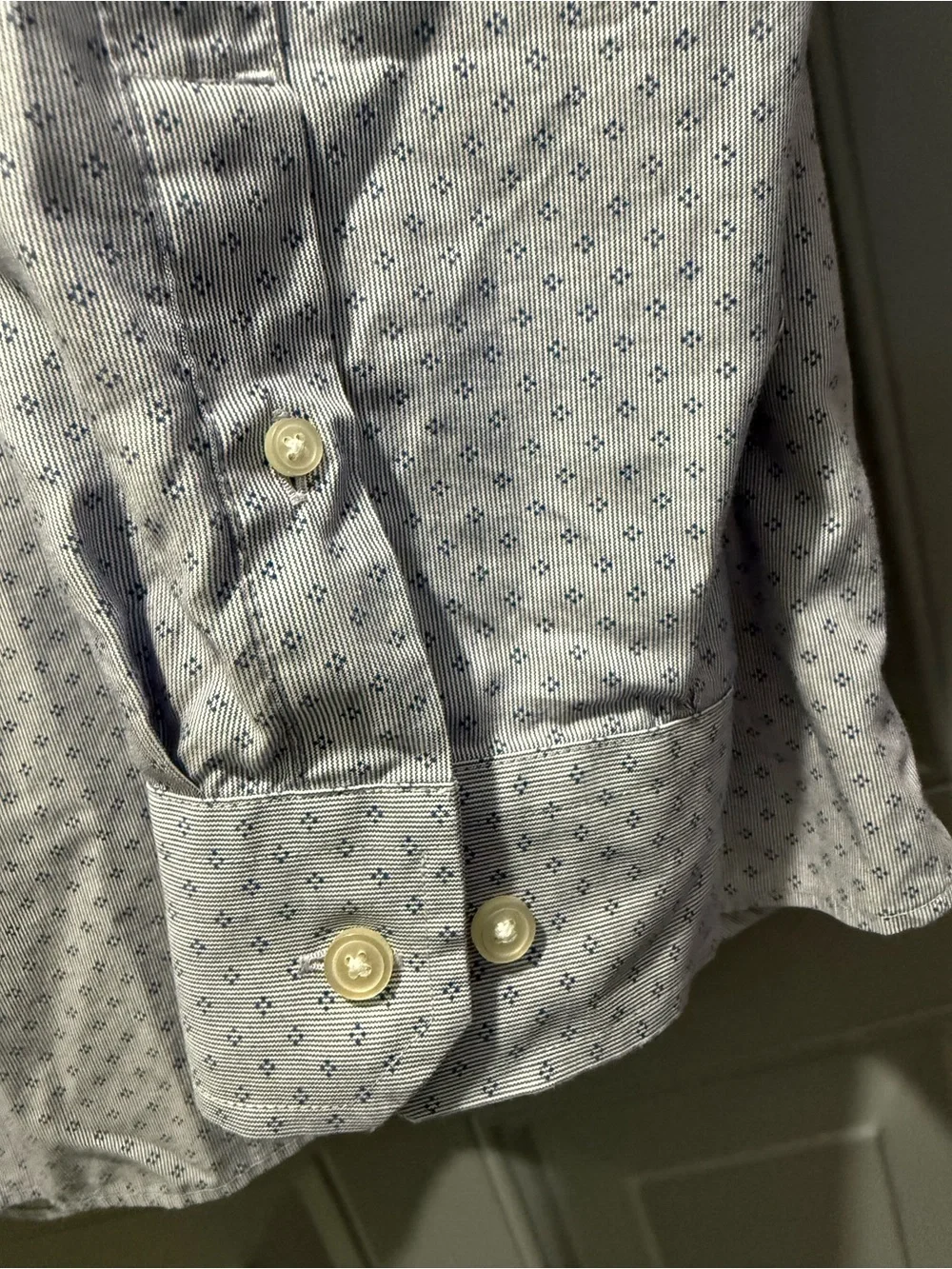 Light Blue Micro-Pattern Dress Shirt- Banana Republic XL